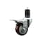 Service Caster 3'' Maroon Poly Swivel 1-5/8'' Expanding Stem Caster Total Lock Brake SCC-EXTTL20S314-PPUB-MRN-158 - alternate 1